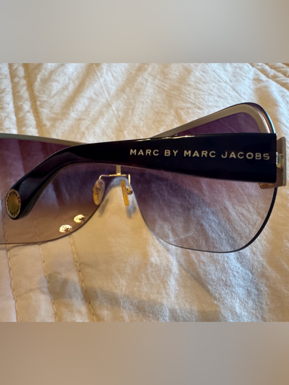 Marc by Marc Jacobs Purple Gradient Shield Sunglasses - Picture 2 of 5